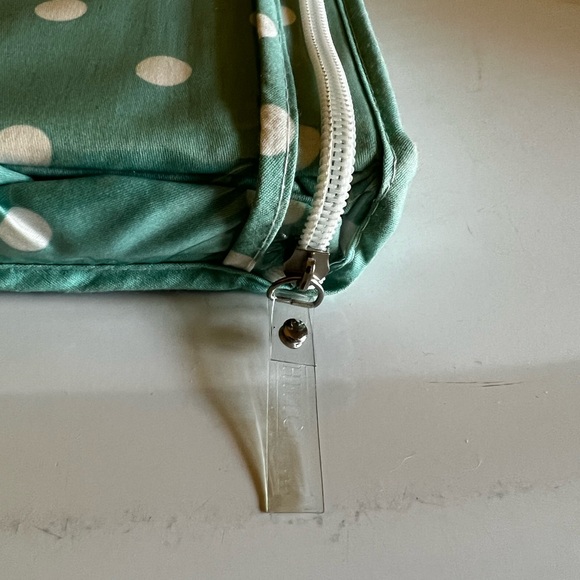 New Twin Sheet Set Matouk Teal/White Polka Dot - Picture 4 of 8